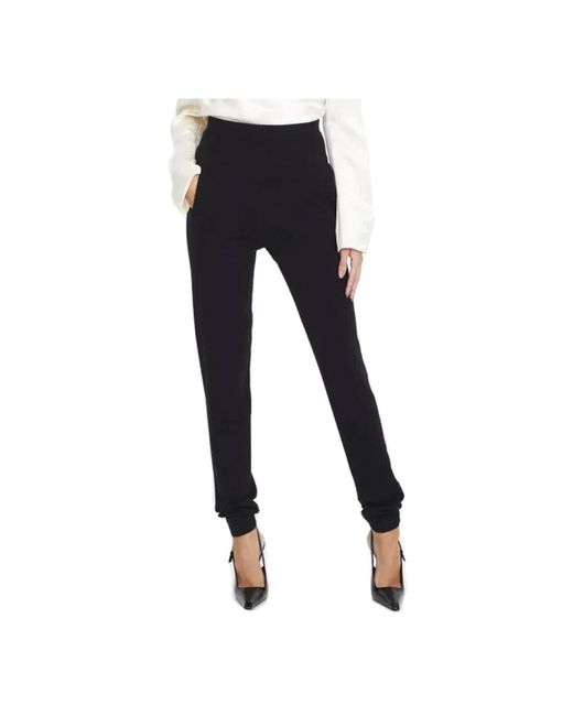 Saint Laurent Black Cashmere Leggings High Waisted, Slim Fit