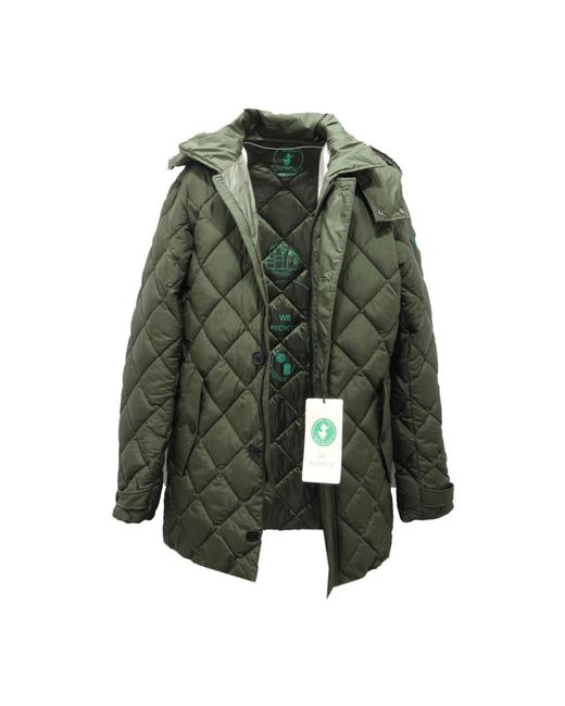 Save The Duck Jassen ,Groen ,Polyester Groene Gewatteerde Jas Maverick Stijl in het Green voor heren