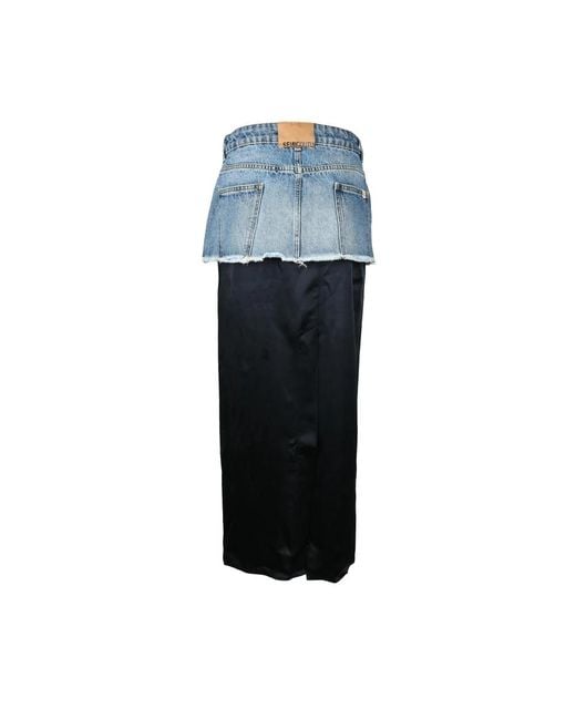 Semicouture Blue Maxi Skirts