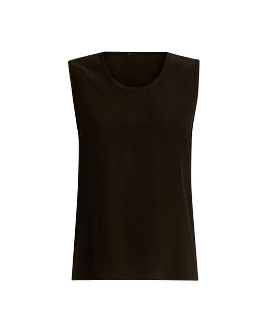 Kiton Tops ,Zwart ,Zijden Top in het Black