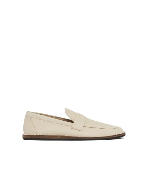 The Row White Die Reihe der Row Cary Leder -Ladung