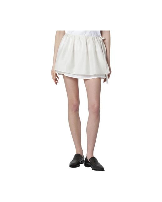 DUNST White Short Skirts
