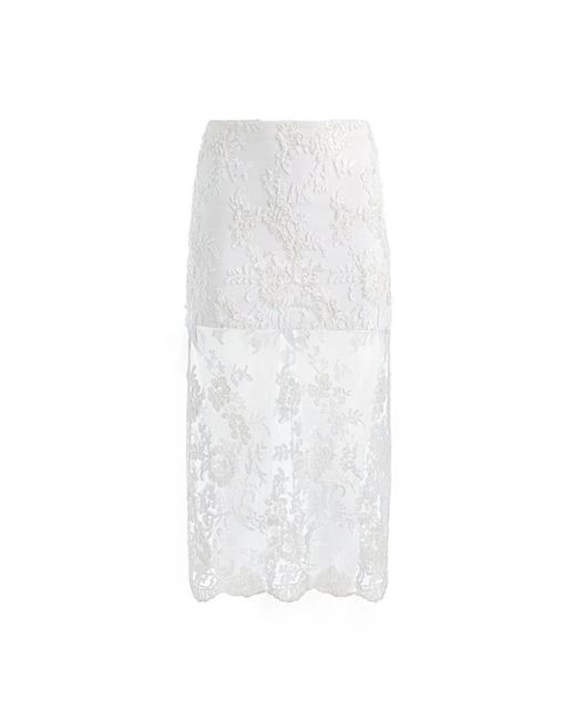 Alice + Olivia White Midi Skirts