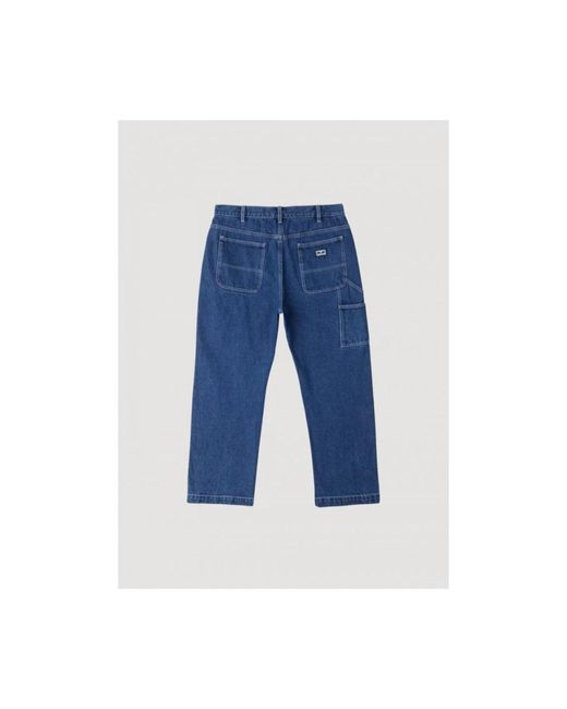 Obey Blue Straight Fit Jeans for men