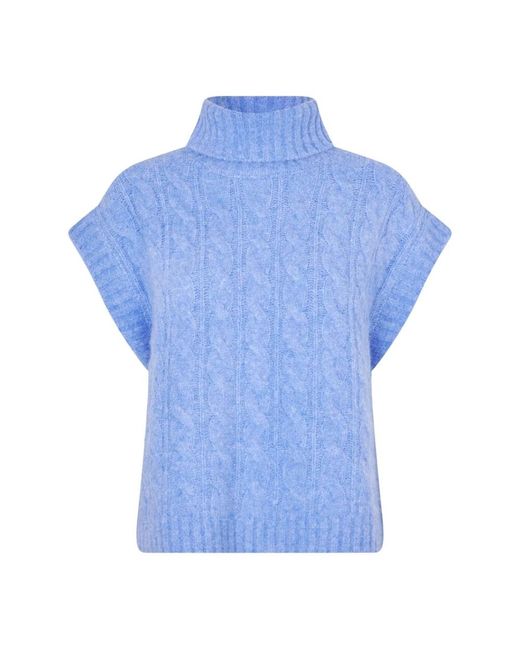 Lolly's Laundry Truien & Vesten ,Blauw ,Polyester Fresno Ll Knit Vest in het Blue