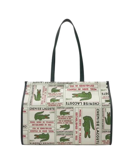 Tote Bags Lacoste de color Metallic