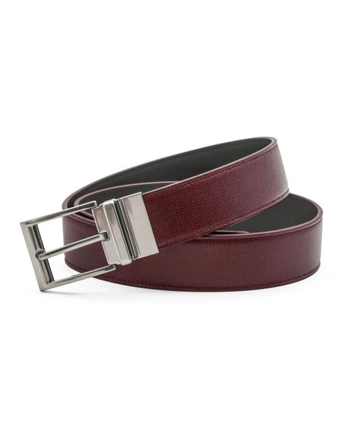 Bottega Veneta Intrecciato Leren Riem in het Red voor heren