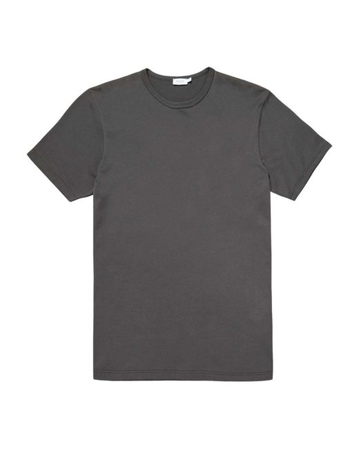 Sunspel Tops ,Zwart ,Katoen Classic T-Shirt in het Gray voor heren