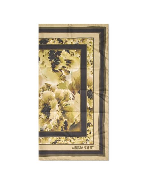 Alberta Ferretti Metallic Silk Scarves