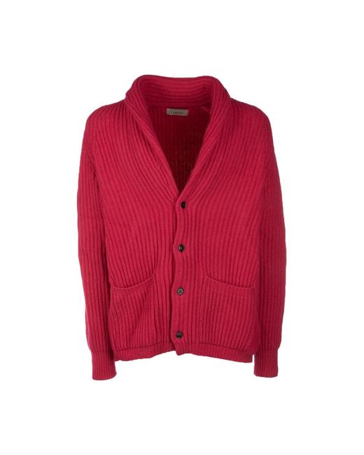 Cardigans Laneus de hombre de color Red