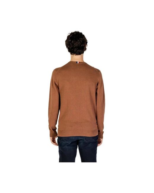 U.S. POLO ASSN. Brown Round-Neck Knitwear for men