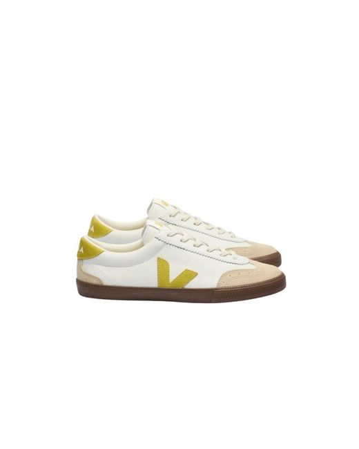 Veja White Weiße leder liquor bark sneakers