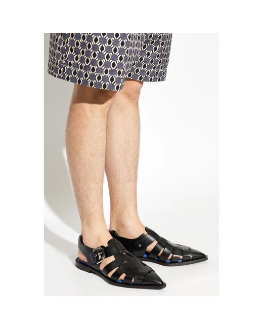 Flat Sandals Lanvin pour homme en coloris Black