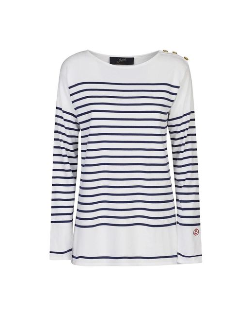 Seafarer Blue Round-Neck Knitwear