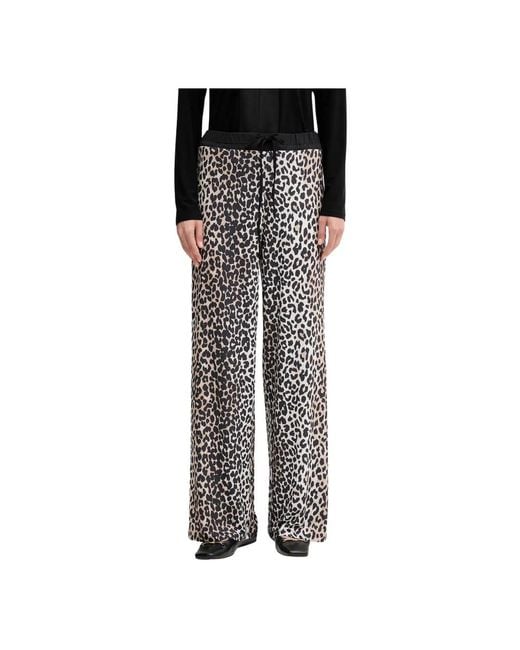 Ouí Black Gemusterte Strickhose