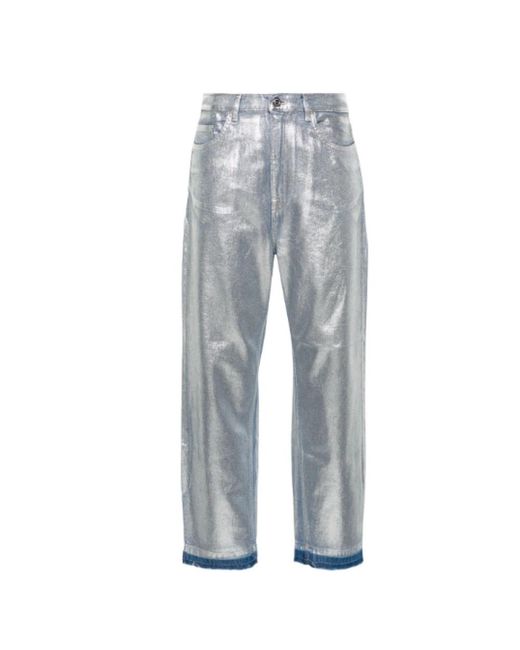 Jeans argento di Elisabetta Franchi in Gray