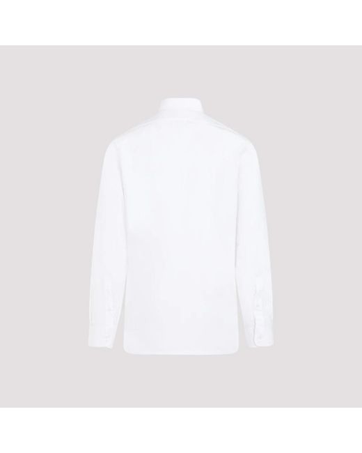 Givenchy Overhemden ,Wit ,Katoen Shirt Met Lange Mouwen in het White voor heren