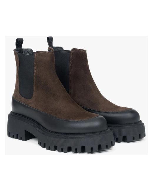 ESTRO Black Chelsea Boots