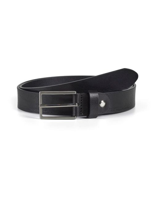 Howard London Schmaler schwarzer ledergürtel in Black für Herren
