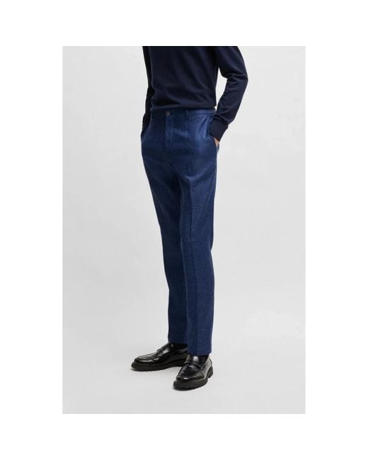 Boss Suit Trousers in het Blue voor heren