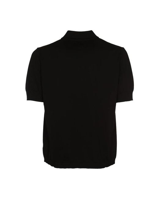 Daniele Fiesoli Black Polo Shirts for men