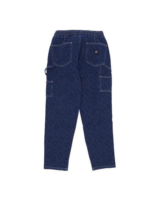 DOLLY NOIRE Blue Slim-Fit Trousers for men