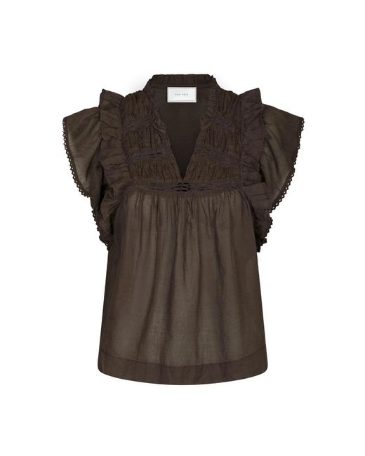 Neo Noir Brown Blouses