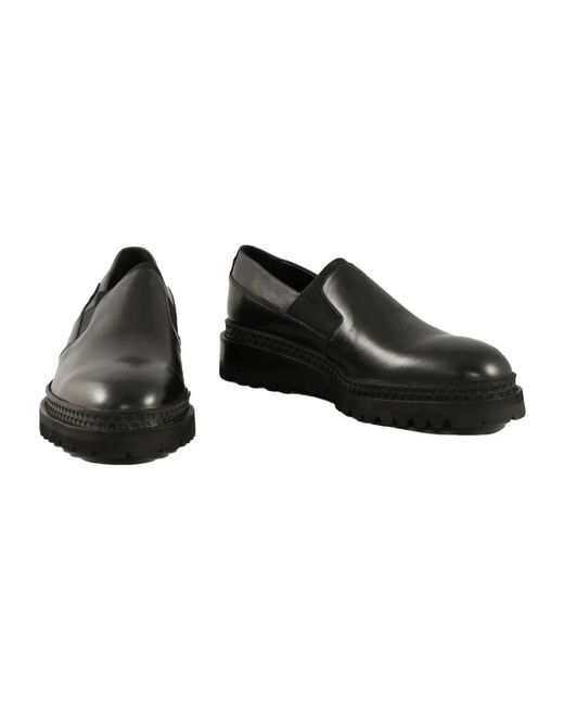 Testoni Slip-On Lederschuhe Mit Gummisohle in Black für Herren