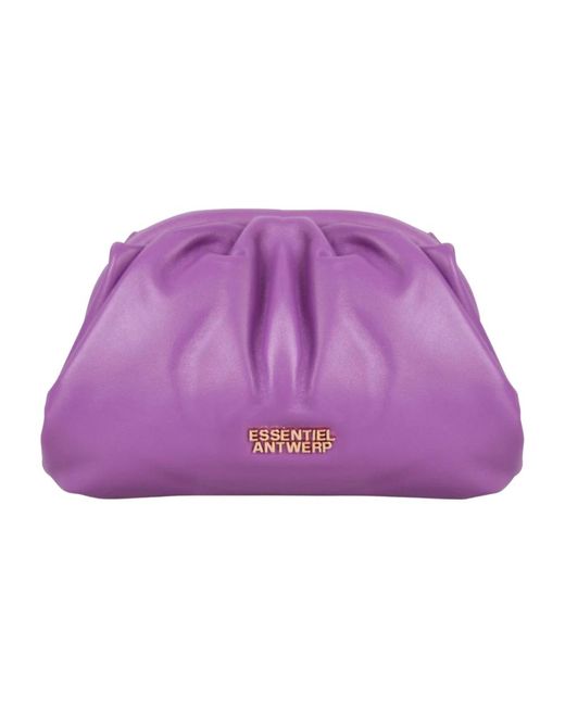 Essentiel Antwerp Purple Farwest clutch mit gold-hardware