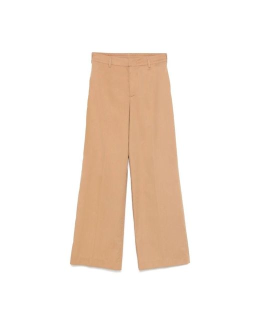 Wide Trousers PT Torino en coloris Natural