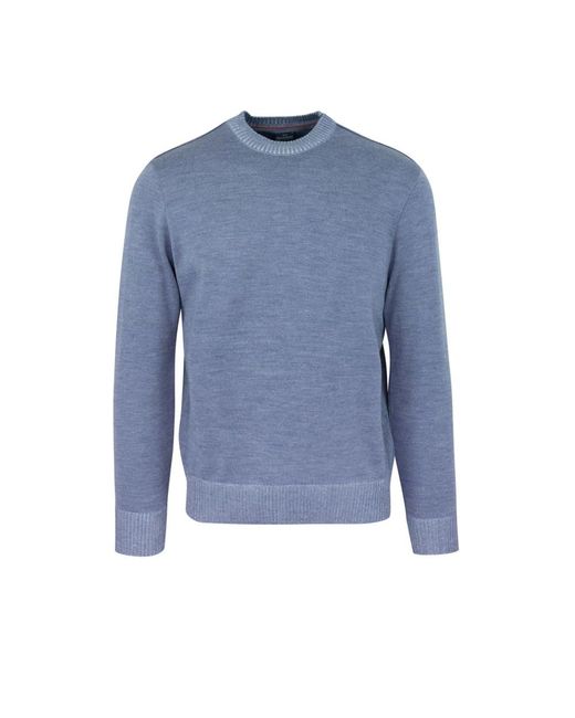 Paul & Shark Wollen Trui Met Ronde Hals in het Blue voor heren