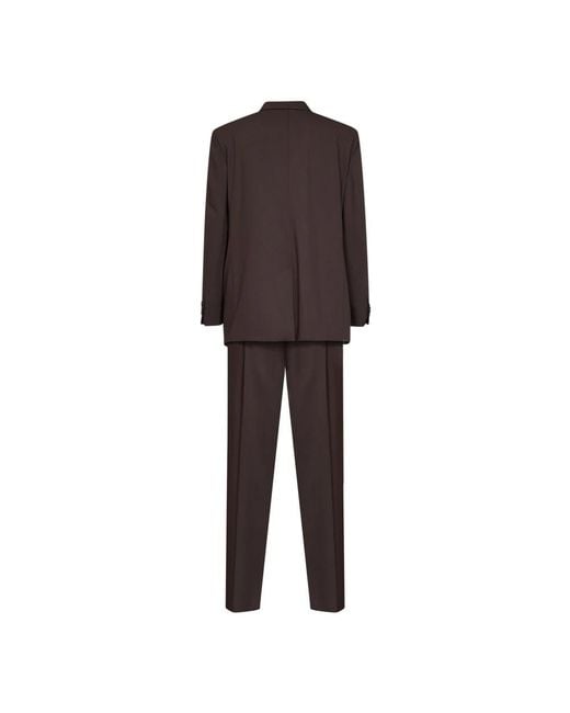 Hevò Brown Double Breasted Suits for men