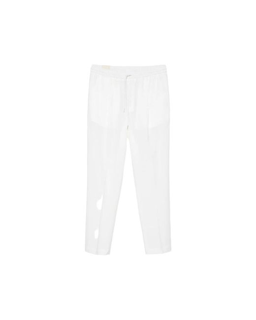 BRIGLIA White Slim-Fit Trousers for men
