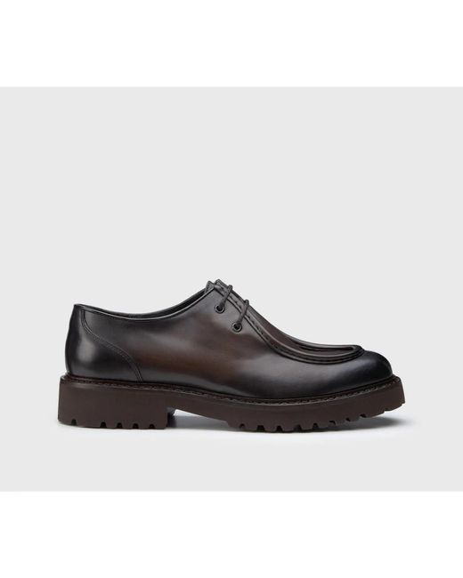 Doucal's Brown Laced Shoes for men
