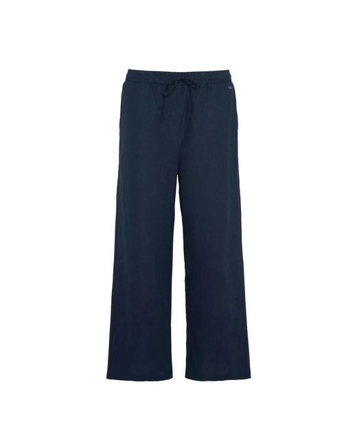 Wide-leg christie trousers Barbour de color Blue