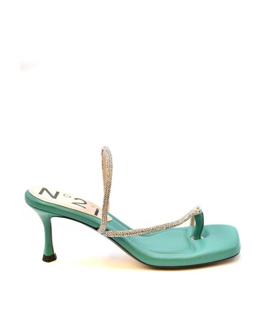 N°21 Green Heeled Mules