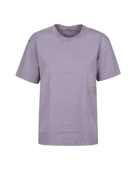 T By Alexander Wang Purple Essentielles logo-t-shirt,t-shirts,kirsch puff logo t-shirt