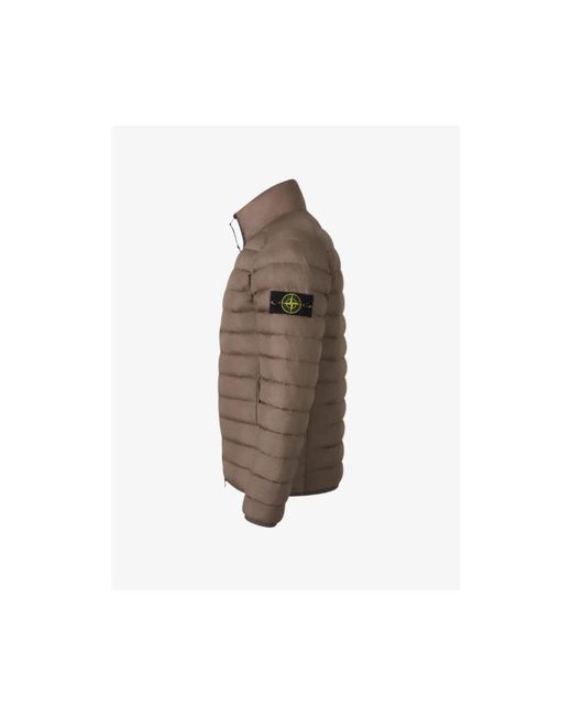 Stone Island Brown Down Jackets for men
