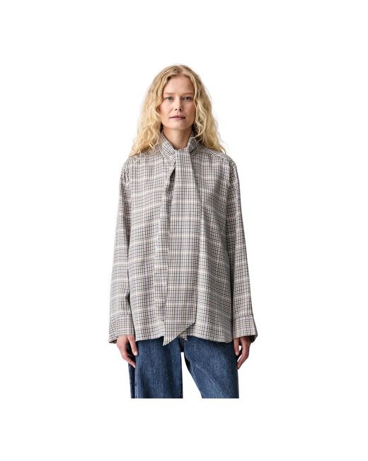 Munthe Veiling Blouse in het Gray