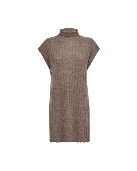 Alpha Studio Brown Turtlenecks