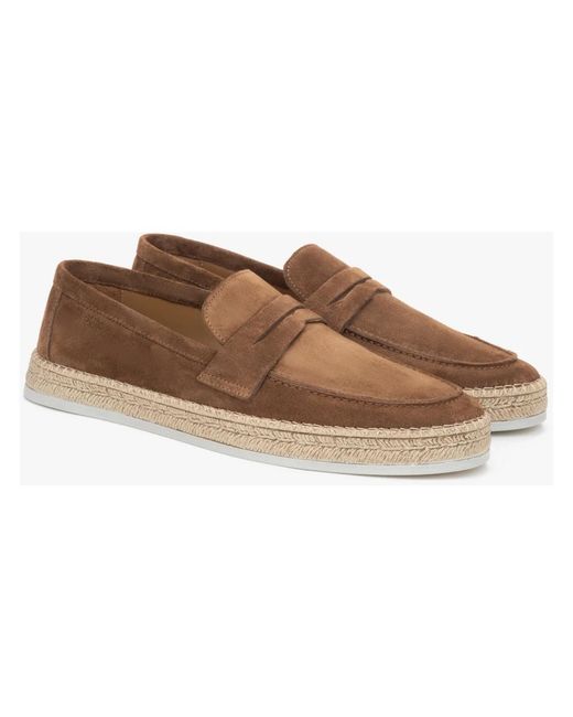ESTRO Mokassins in Brown für Herren