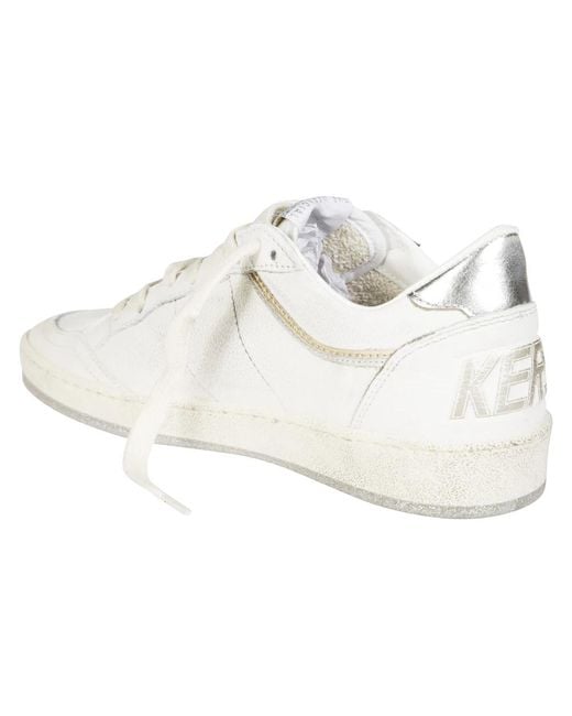 Golden Goose Deluxe Brand White Nappa Upper Toe And Spur Sneakers