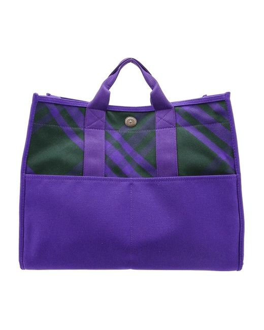Bags > tote bags Burberry pour homme en coloris Purple