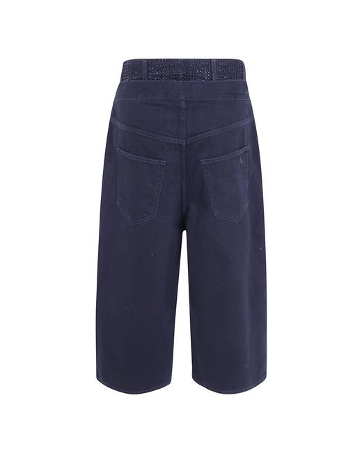 The Attico Blue Denim Shorts
