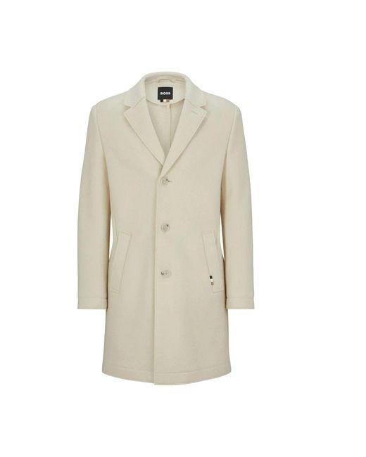 Coats > single-breasted coats Boss pour homme en coloris Natural
