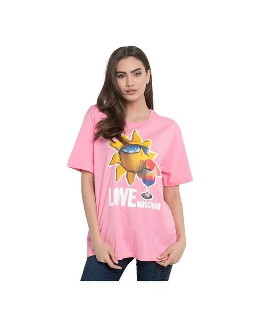 Love Moschino Pink T-Shirts