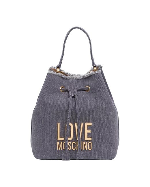 Love Moschino Blue Bucket Bags