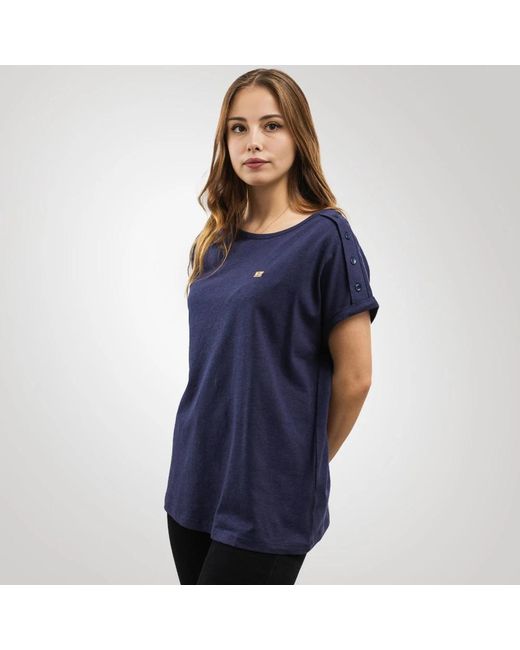 EA7 Tops ,Blauw ,Katoen T-Shirt in het Blue