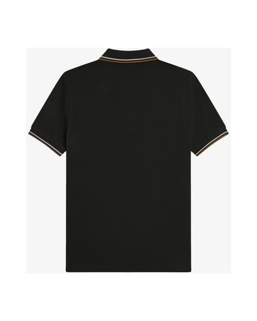 Polo Shirts Fred Perry de hombre de color Black