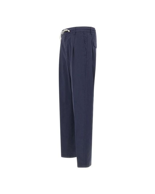 Eleventy Blue Slim-Fit Trousers for men